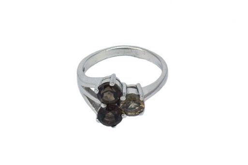 Серебряное кольцо с раухтопазом 41494 купить в магазине Самоцветы мира