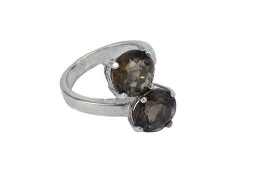 Серебряное кольцо с раухтопазом 41502 купить в магазине Самоцветы мира