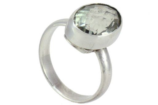 Серебряное кольцо с празиолитом 41731 купить в магазине Самоцветы мира