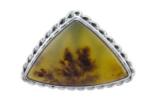 Серебряное кольцо с природным агатом 42312 купить в магазине Самоцветы мира