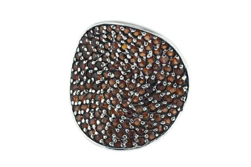 Серебряное кольцо с гранатом 42507 купить в магазине Самоцветы мира