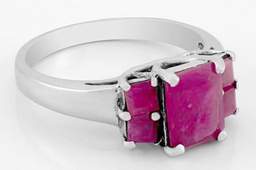 Серебряное кольцо с рубином 42748 купить в магазине Самоцветы мира