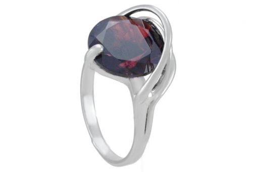 Серебряное кольцо с гранатом 42793 купить в магазине Самоцветы мира