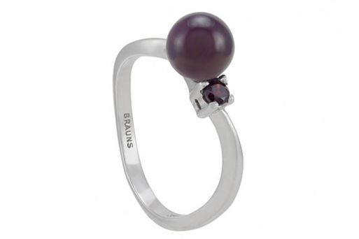 Серебряное кольцо с гранатом 42798 купить в магазине Самоцветы мира
