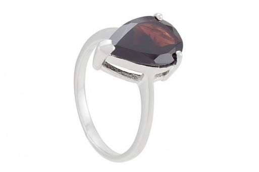 Серебряное кольцо с гранатом 42804 купить в магазине Самоцветы мира