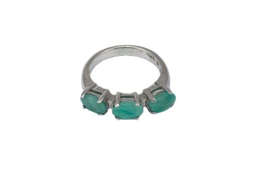 Серебряное кольцо с изумрудом 43414 купить в магазине Самоцветы мира