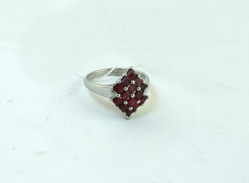 Серебряное кольцо с рубином 43482 купить в магазине Самоцветы мира