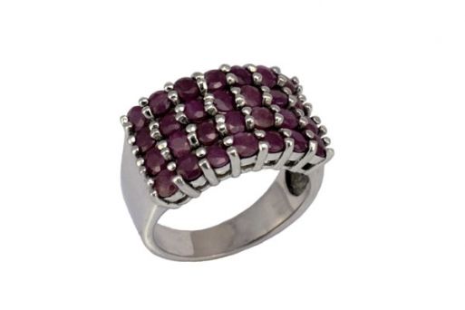 Серебряное кольцо с рубином 43483 купить в магазине Самоцветы мира