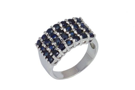 Серебряное кольцо с сапфиром 43561 купить в магазине Самоцветы мира