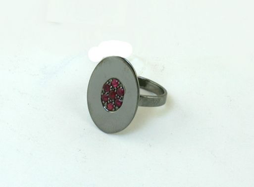 Серебряное кольцо с рубином 43630 купить в магазине Самоцветы мира