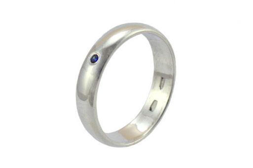 Серебряное кольцо с сапфиром 43702 купить в магазине Самоцветы мира