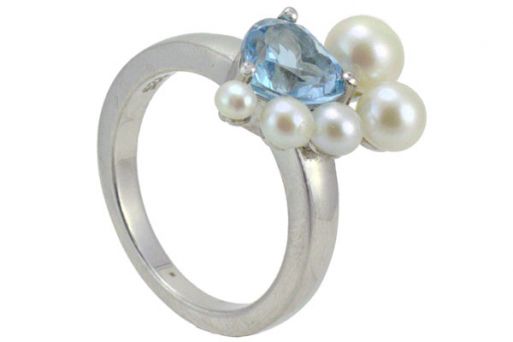 Серебряное кольцо с топазом 43949 купить в магазине Самоцветы мира