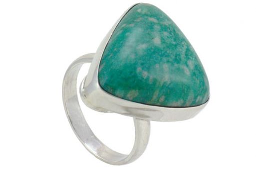 Серебряное кольцо с амазонитом 44160 купить в магазине Самоцветы мира