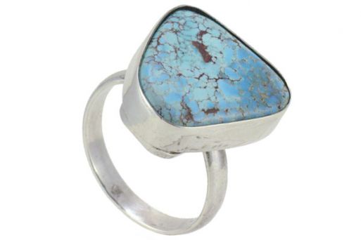 Серебряное кольцо с бирюзой 44778 купить в магазине Самоцветы мира