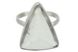 Кольцо из серебра с Горным хрусталем Треугольник 19х24х24 мм 44800