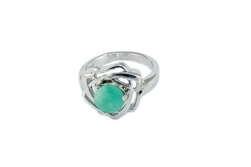 Серебряное кольцо с изумрудом 44924 купить в магазине Самоцветы мира