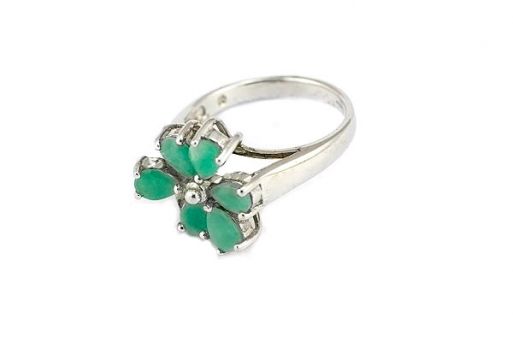 Серебряное кольцо с изумрудом 44943 купить в магазине Самоцветы мира