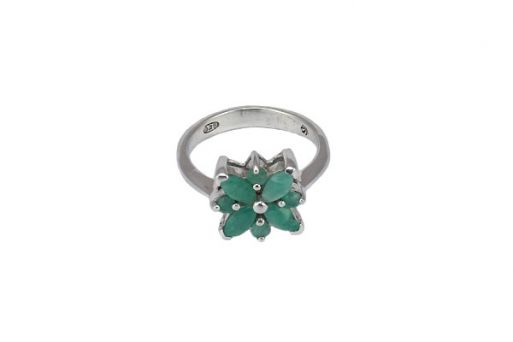 Серебряное кольцо с изумрудом 44976 купить в магазине Самоцветы мира