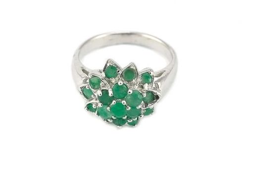 Серебряное кольцо с изумрудом 44993 купить в магазине Самоцветы мира