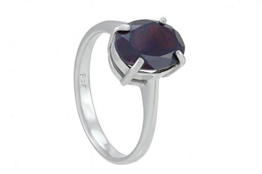 Серебряное кольцо с гранатом 45172 купить в магазине Самоцветы мира