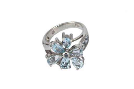 Серебряное кольцо с топазом 45269 купить в магазине Самоцветы мира