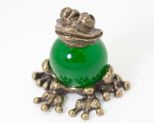 Сувенир хризопраз лягушка на шарике7,301-B 57301
