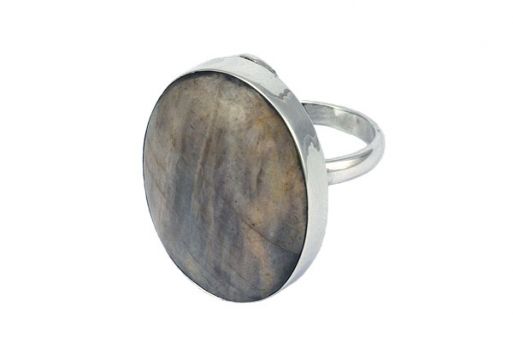 Серебряное кольцо с солнечным камнем 46005 купить в магазине Самоцветы мира