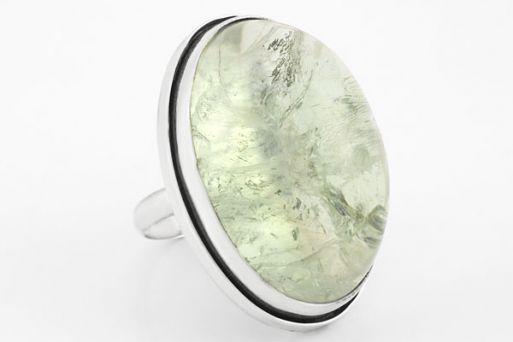 Серебряное кольцо с празиолитом 46027 купить в магазине Самоцветы мира