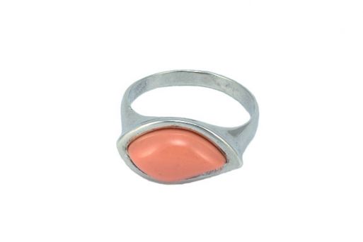 Серебряное кольцо с кораллом 46463 купить в магазине Самоцветы мира