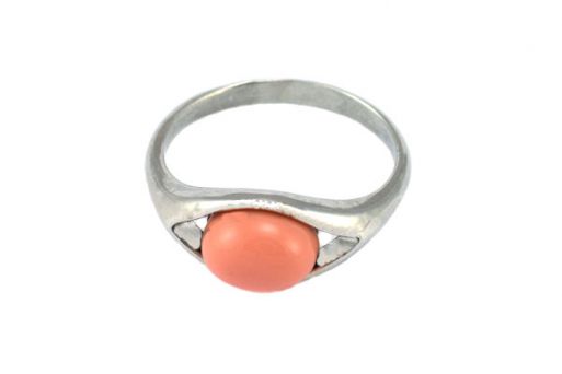 Серебряное кольцо с кораллом 46474 купить в магазине Самоцветы мира