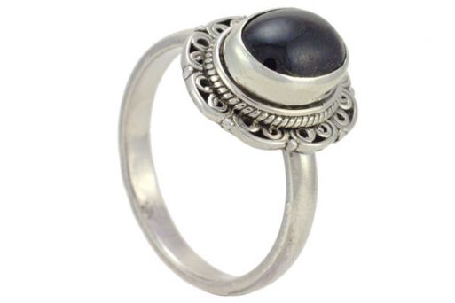 Серебряное кольцо с диопсидом 46935 купить в магазине Самоцветы мира