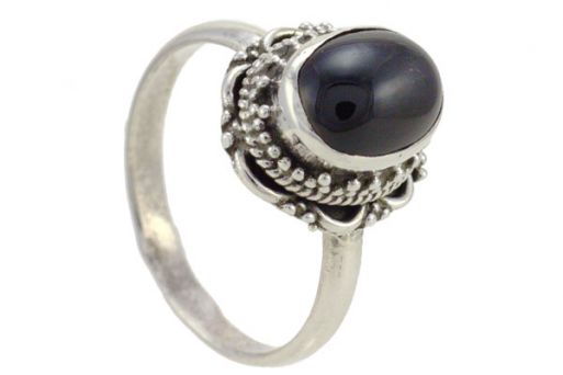 Серебряное кольцо с диопсидом 46936 купить в магазине Самоцветы мира