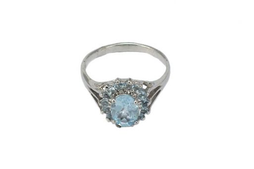 Серебряное кольцо с топазом 52495 купить в магазине Самоцветы мира