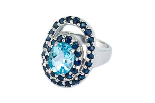 Серебряное кольцо с топазом 47556 купить в магазине Самоцветы мира