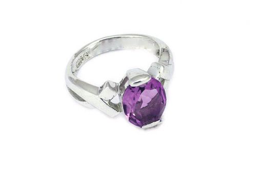 Серебряное кольцо с аметистом 47593 купить в магазине Самоцветы мира