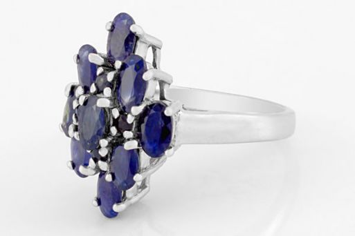 Серебряное кольцо с сапфиром 47599 купить в магазине Самоцветы мира