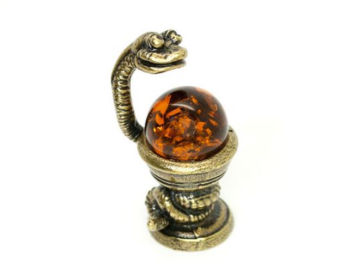 Сувенир янтарь змейка добрая 316 ― Самоцветы мира