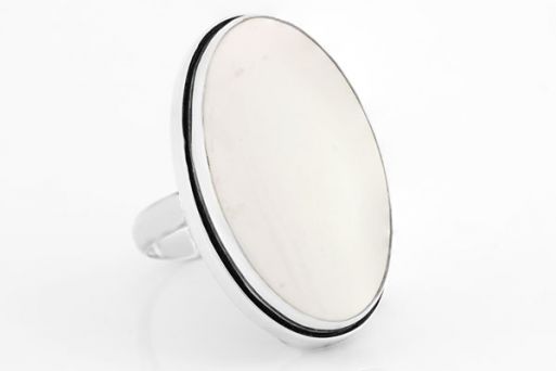 Серебряное кольцо с кахолонгом 47781 купить в магазине Самоцветы мира