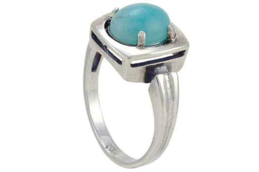 Серебряное кольцо с амазонитом 47789 купить в магазине Самоцветы мира