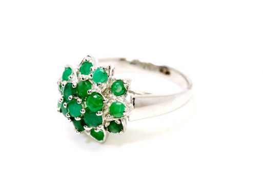 Серебряное кольцо с изумрудом 47935 купить в магазине Самоцветы мира