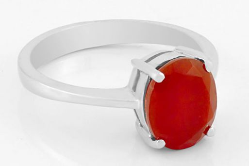 Серебряное кольцо с сердоликом 48170 купить в магазине Самоцветы мира