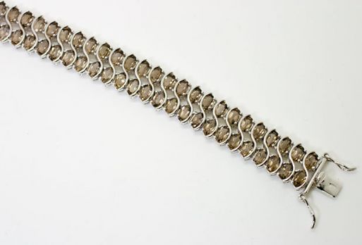 Серебряный браслет с раухтопазом 48302 купить в магазине Самоцветы мира