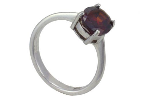 Серебряное кольцо с гранатом 48375 купить в магазине Самоцветы мира