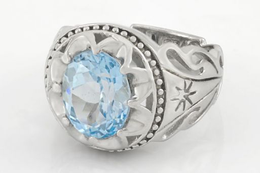Серебряное кольцо с топазом 48680 купить в магазине Самоцветы мира