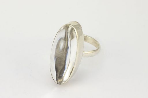 Серебряное кольцо с горным хрусталём 50362 купить в магазине Самоцветы мира