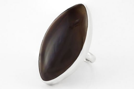 Серебряное кольцо с раухтопазом 50418 купить в магазине Самоцветы мира