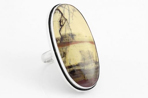 Серебряное кольцо с яшмой 50428 купить в магазине Самоцветы мира