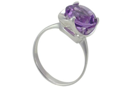 Серебряное кольцо с аметистом 50511 купить в магазине Самоцветы мира