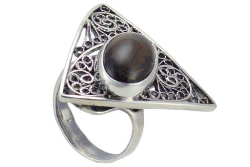 Серебряное кольцо с раухтопазом 50660 купить в магазине Самоцветы мира