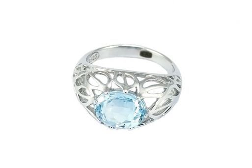 Серебряное кольцо с топазом 51050 купить в магазине Самоцветы мира